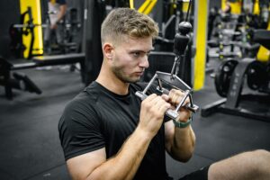 Photo Strength training with resistance bands